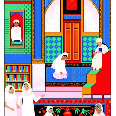 5-1) MahilaMasjid_Artwork by Reya Ahmed-CMYK Artwork by REYA AHMED, India